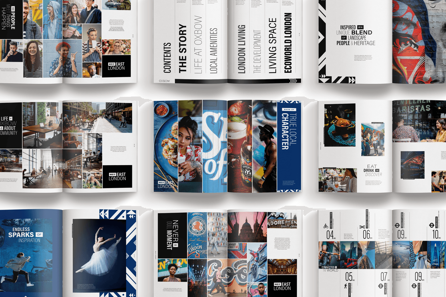 A group of pages of a book.